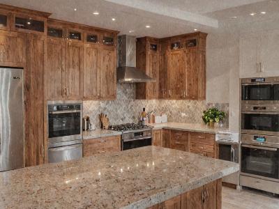 Kitchen after renovation with new custom cabinets