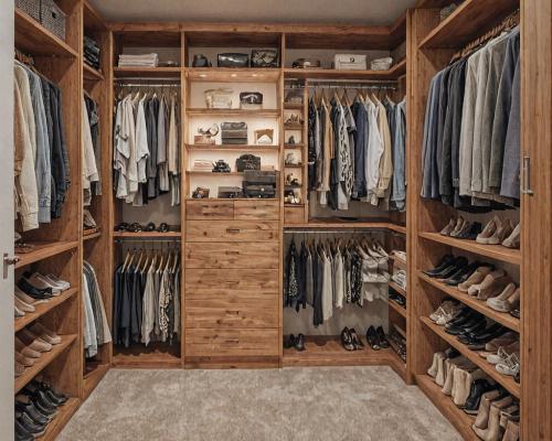 Custom walk-in closet organization system